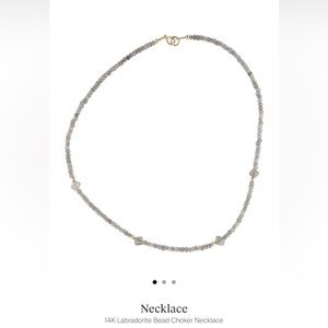 14k labradorite beaded choker necklace
